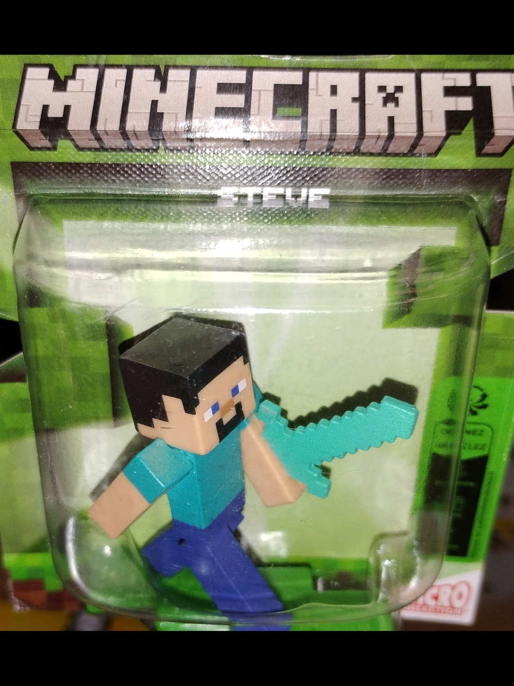 Minecraft Steve Figure with Teal Sword